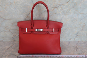 HERMES／エルメス バーキン30 トゴ ヴァーミリオン □H刻印 ハンドバッグ 700080097