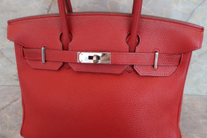 HERMES／エルメス バーキン30 トゴ ヴァーミリオン □H刻印 ハンドバッグ 700080097