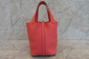 HERMES／エルメス ピコタンロックＰＭ トリヨンクレマンス ローズジャイプール □P刻印 ハンドバッグ 700040070