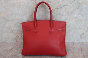 HERMES／エルメス バーキン30 トゴ ヴァーミリオン □H刻印 ハンドバッグ 700080097