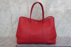 HERMES／エルメス ガーデンパーティPM ネゴンダ ルージュカザック □P刻印 トートバッグ 700090174