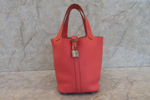 HERMES／エルメス ピコタンロックＰＭ トリヨンクレマンス ローズジャイプール □P刻印 ハンドバッグ 700040070