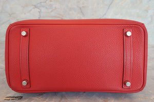 HERMES／エルメス バーキン30 トゴ ヴァーミリオン □H刻印 ハンドバッグ 700080097