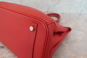 HERMES／エルメス バーキン30 トゴ ヴァーミリオン □H刻印 ハンドバッグ 700080097