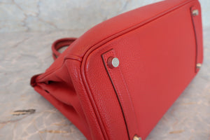 HERMES／エルメス バーキン30 トゴ ヴァーミリオン □H刻印 ハンドバッグ 700080097