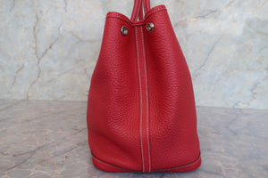 HERMES／エルメス ガーデンパーティPM ネゴンダ ルージュカザック □P刻印 トートバッグ 700090174