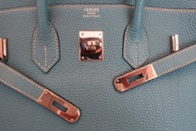 将图片加载到图库查看器，HERMES BIRKIN 35 Togo leather Blue jean □J刻印 Hand bag 600080097
