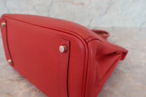HERMES／エルメス バーキン30 トゴ ヴァーミリオン □H刻印 ハンドバッグ 700080097