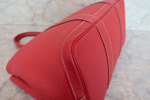 HERMES／エルメス ガーデンパーティPM ネゴンダ ルージュカザック □P刻印 トートバッグ 700090174