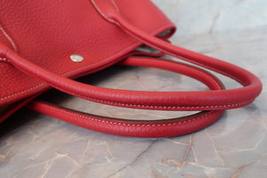 HERMES／エルメス ガーデンパーティPM ネゴンダ ルージュカザック □P刻印 トートバッグ 700090174