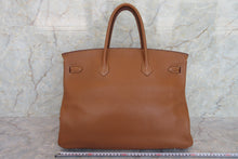 画像をギャラリービューアに読み込む, HERMES／エルメス バーキン40 トリヨンクレマンス ゴールド □M刻印 ハンドバッグ 700060107
