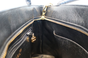 CHANEL/シャネル 復刻トート キャビアスキン ブラック/ゴールド金具 トートバッグ 700070054