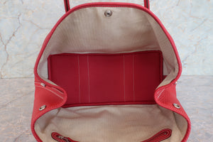 HERMES／エルメス ガーデンパーティPM ネゴンダ ルージュカザック □P刻印 トートバッグ 700090174
