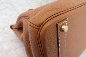 HERMES／エルメス バーキン40 トリヨンクレマンス ゴールド □M刻印 ハンドバッグ 700060107