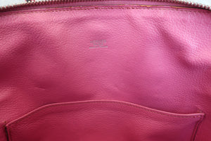 HERMES　BOLIDE 1923 Chevre myzore goatskim Fuschia pink □J Engraving Hand bag 500100111
