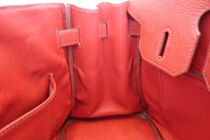 HERMES／エルメス バーキン30 トゴ ヴァーミリオン □H刻印 ハンドバッグ 700080097