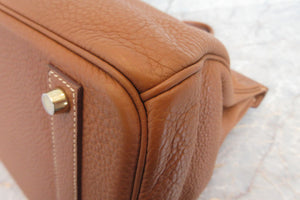 HERMES／エルメス バーキン40 トリヨンクレマンス ゴールド □M刻印 ハンドバッグ 700060107