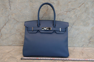 HERMES／エルメス バーキン30 ヴォーエプソン ブルーアガット X刻印 ハンドバッグ 700060120
