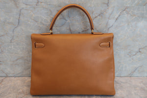 HERMES KELLY 35 Ardennes leather Natural 〇Y Engraving Hand bag 600080130