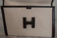 将图片加载到图库查看器，HERMES JIGE PM Toile H/Box carf leather Beige/Brown 〇N刻印 Clutch bag 600100222
