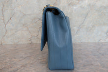 Load image into Gallery viewer, CHANEL  Bias stitch chain shoulder bag Caviar skin Lite blue/Gold hadware Shoulder bag 700090178
