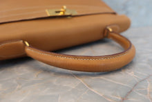 将图片加载到图库查看器，HERMES KELLY 35 Ardennes leather Natural 〇Y刻印 Hand bag 600080130
