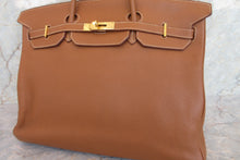 画像をギャラリービューアに読み込む, HERMES／エルメス バーキン40 トリヨンクレマンス ゴールド □M刻印 ハンドバッグ 700060107
