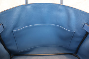 HERMES／エルメス バーキン30 ヴォーエプソン ブルーアガット X刻印 ハンドバッグ 700060120