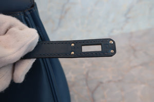 HERMES／エルメス バーキン25 ヴォースイフト ブルー □L刻印 ハンドバッグ 700080138