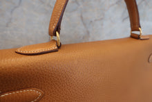 将图片加载到图库查看器，HERMES KELLY 35 Ardennes leather Natural 〇Y刻印 Hand bag 600080130
