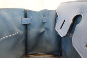 HERMES／エルメス バーキン30 ヴォーエプソン ブルーアガット X刻印 ハンドバッグ 700060120