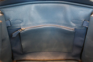 HERMES／エルメス バーキン30 ヴォーエプソン ブルーアガット X刻印 ハンドバッグ 700060120