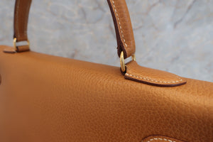 HERMES KELLY 35 Ardennes leather Natural 〇Y刻印 Hand bag 600080130