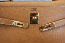 将图片加载到图库查看器，HERMES KELLY 35 Ardennes leather Natural 〇Y刻印 Hand bag 600080130
