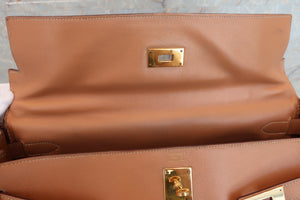 HERMES KELLY 40 Graine Couchevel leather Natural 〇W刻印 Hand bag 500100042