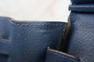 HERMES／エルメス バーキン30 ヴォーエプソン ブルーアガット X刻印 ハンドバッグ 700060120