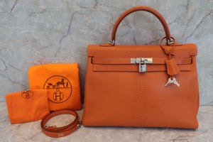 HERMES KELLY 35 Chevre myzore goatskim Orange □H刻印 Shoulder bag 600080135