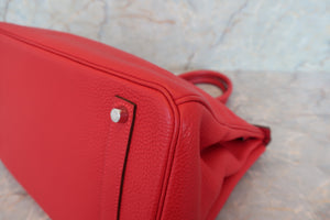 HERMES／エルメス バーキン35 トゴ ルージュカザック □P刻印 ハンドバッグ 700080119