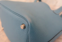 Load image into Gallery viewer, HERMES PICOTIN PM Clemence leather Blue jean Hand bag 700120057
