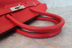 HERMES／エルメス バーキン35 トゴ ルージュカザック □P刻印 ハンドバッグ 700080119