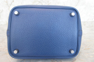 HERMES／エルメス ピコタンＰＭ トリヨンクレマンス ブルー □J刻印 ハンドバッグ 700060130