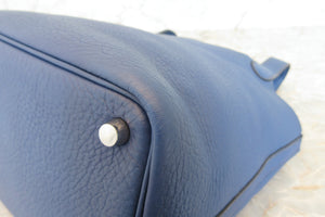HERMES／エルメス ピコタンＰＭ トリヨンクレマンス ブルー □J刻印 ハンドバッグ 700060130