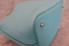 将图片加载到图库查看器，HERMES PICOTIN LOCK TOUCH MM Clemence leather/Swift leather Blue atoll T刻印 Hand bag 600040174
