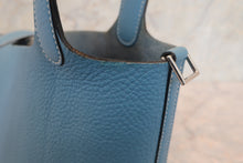Load image into Gallery viewer, HERMES PICOTIN PM Clemence leather Blue jean Hand bag 700120057

