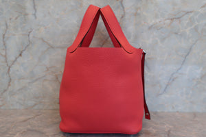 HERMES／エルメス ピコタンロックＰＭ トリヨンクレマンス ブーゲンビリア □N刻印 ハンドバッグ 700040064