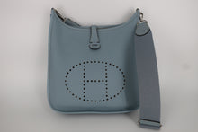 Load image into Gallery viewer, HERMES EVELYNE 3PM Clemence leather Blue lin □P Engraving Shoulder bag 800100016
