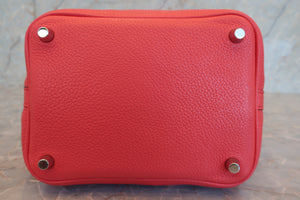 HERMES／エルメス ピコタンロックＰＭ トリヨンクレマンス ブーゲンビリア □N刻印 ハンドバッグ 700040064