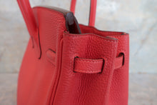 Load image into Gallery viewer, HERMES BIRKIN 25 Togo leather Rouge tomate T Engraving Hand bag 600050145
