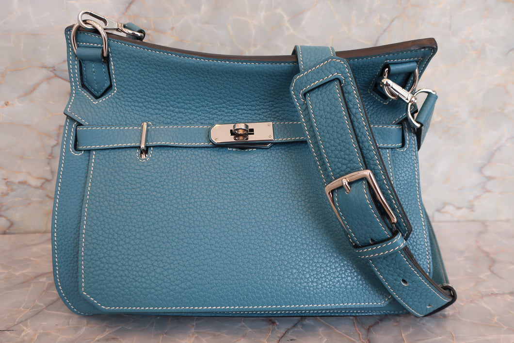 HERMES／エルメス ジプシエール28 トリヨンクレマンス ブルージーン □P刻印 ショルダーバッグ 700030056