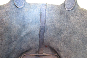 HERMES／エルメス ピコタンＰＭ トリヨンクレマンス ブルー □J刻印 ハンドバッグ 700060130